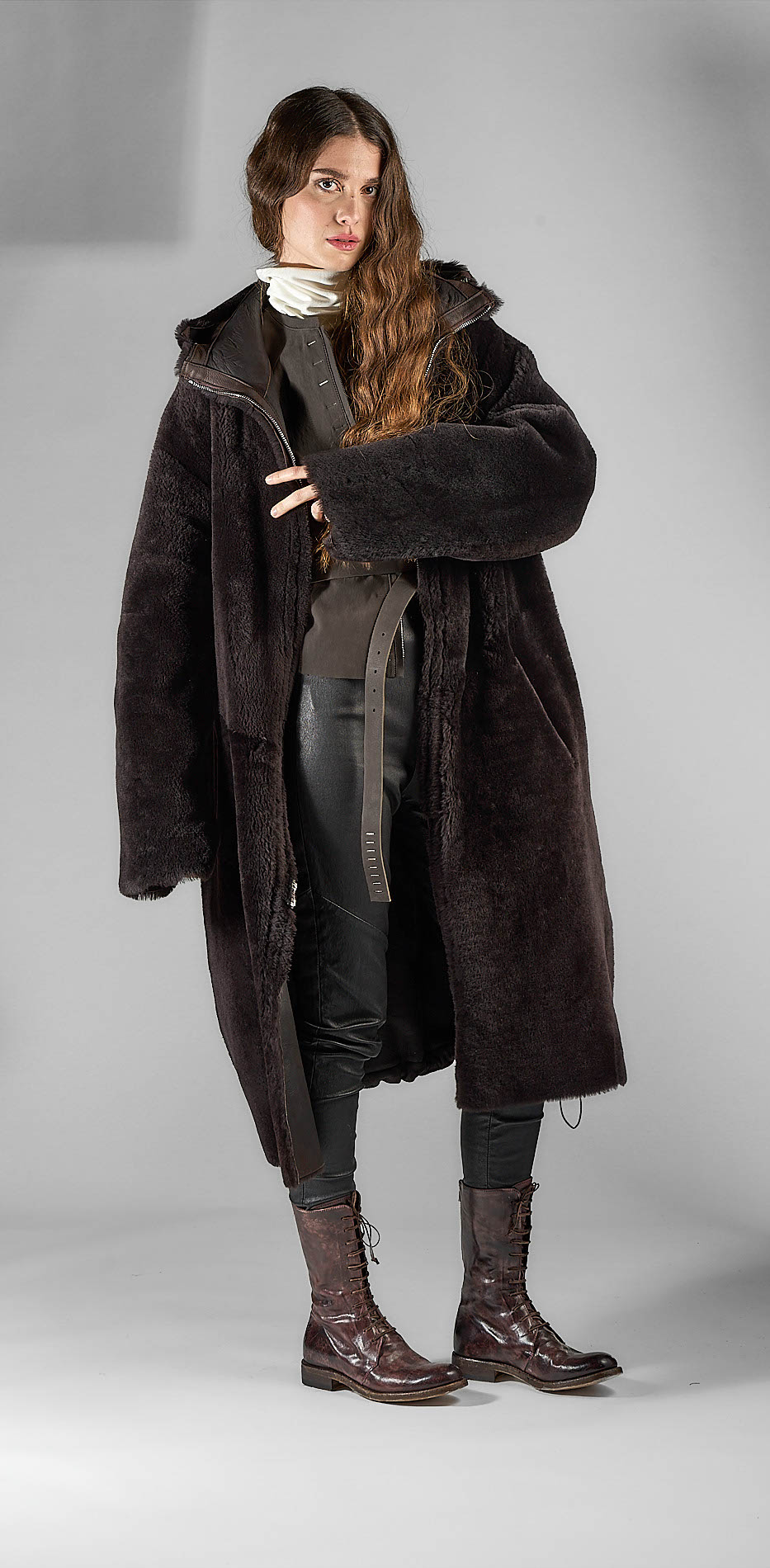DANIELE BASTA LEATHER AND SILVER JACKET